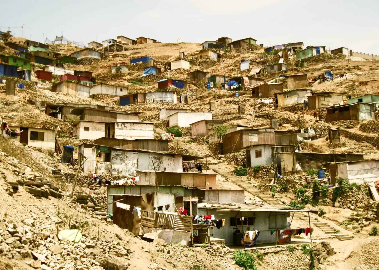 Shanty town in lima, peru